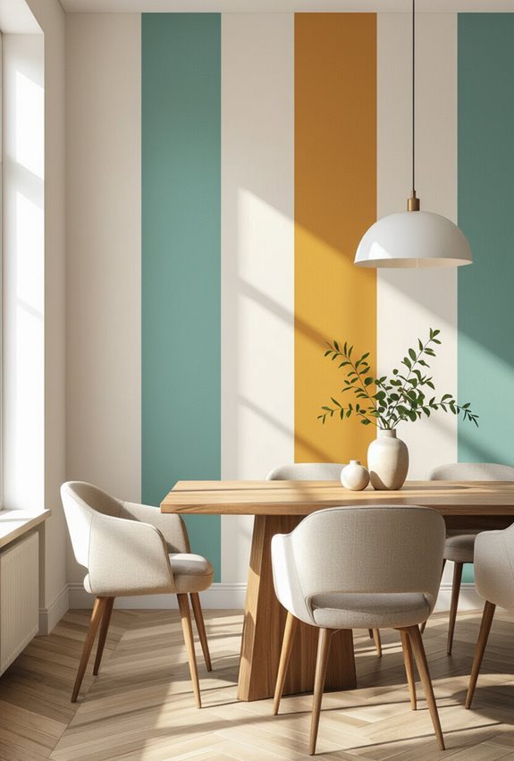 bold striped ombre walls
