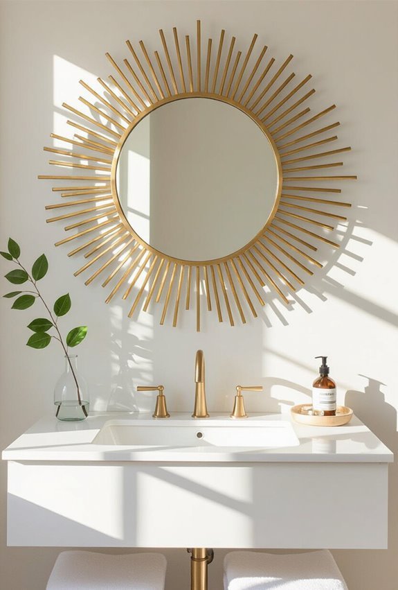 bold sunburst mirror focal point