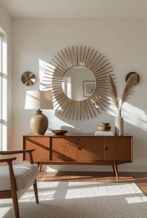 bold sunburst mirror focal point