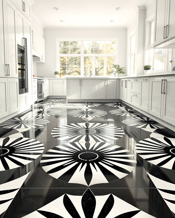 bold sunburst tile designs
