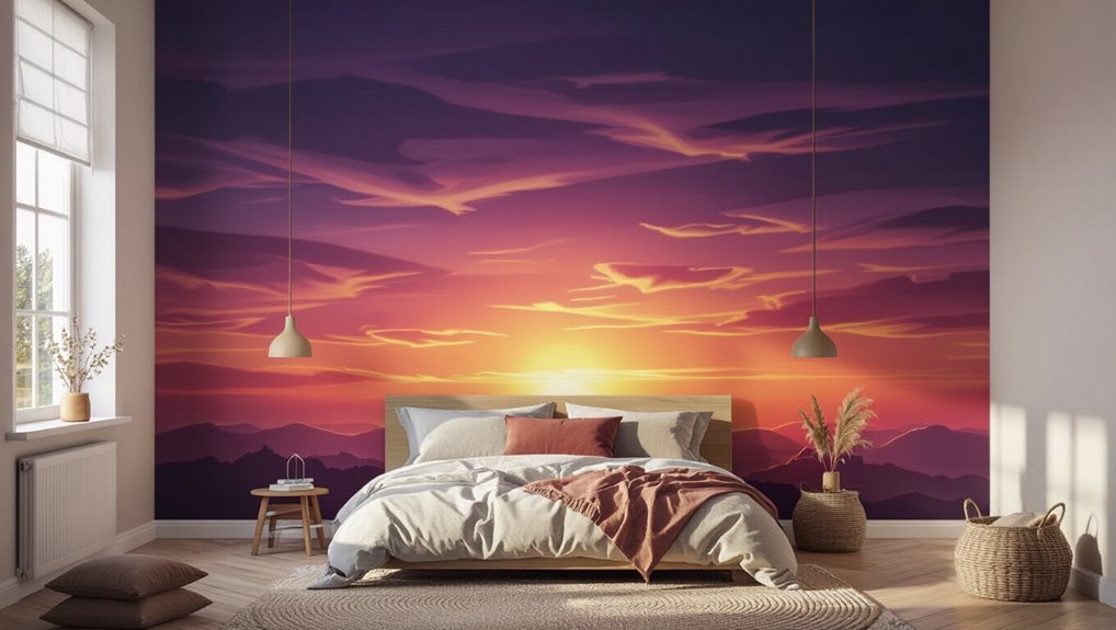 bold sunset murals ideas
