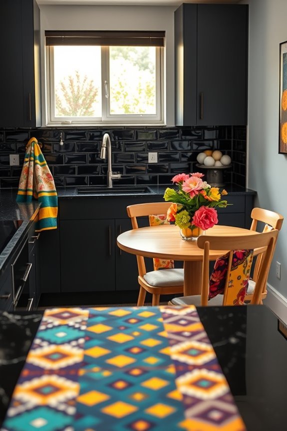 bold textiles for vibrancy