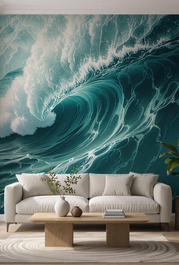 bold textured 3d mural