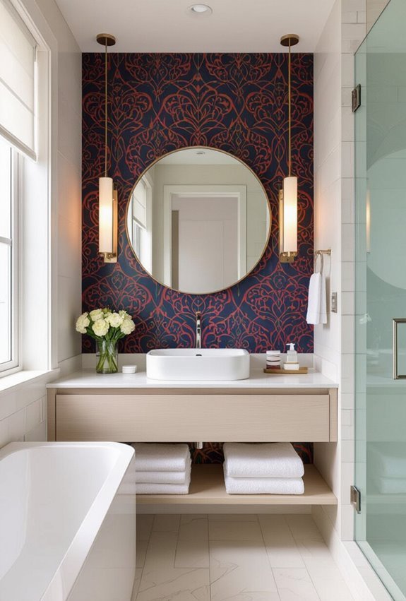 bold textured accent walls