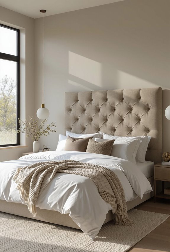 bold textured carved headboard
