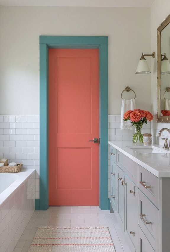 bold trim contrasting door