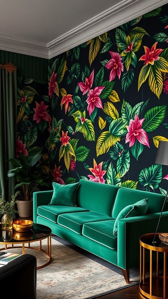 bold tropical black contrast