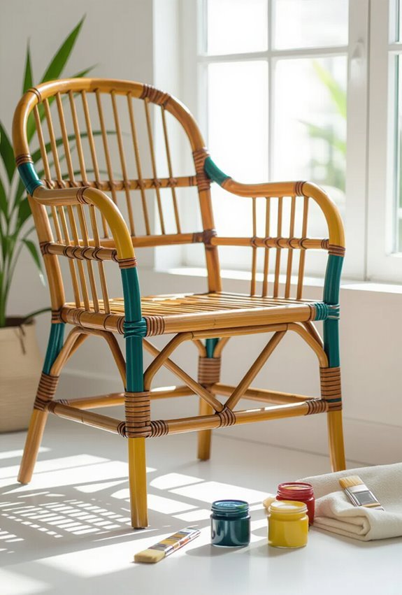bold tropical painted edge accents