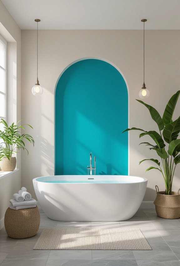 bold turquoise tropical retreat
