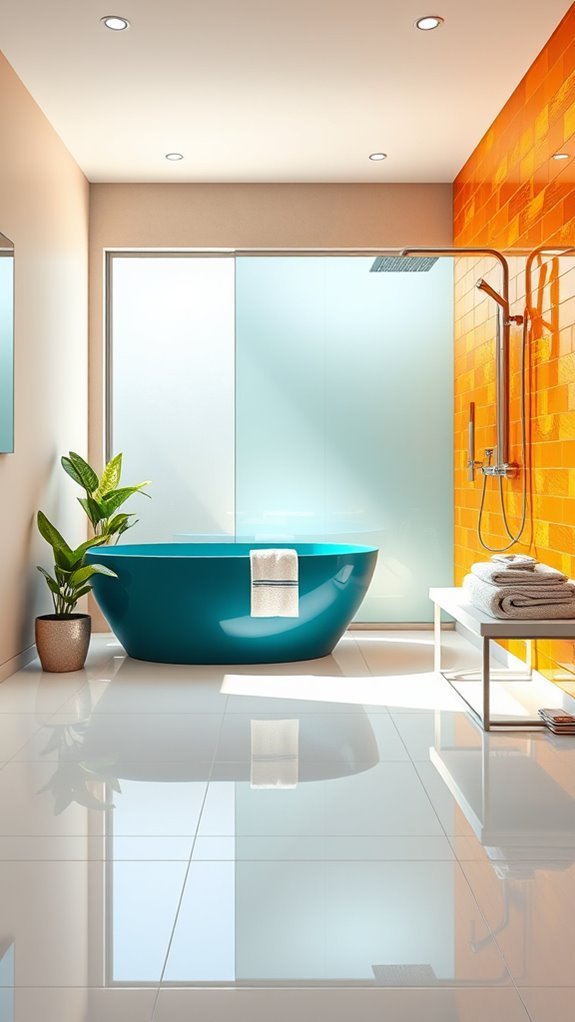 bold vibrant bathroom designs