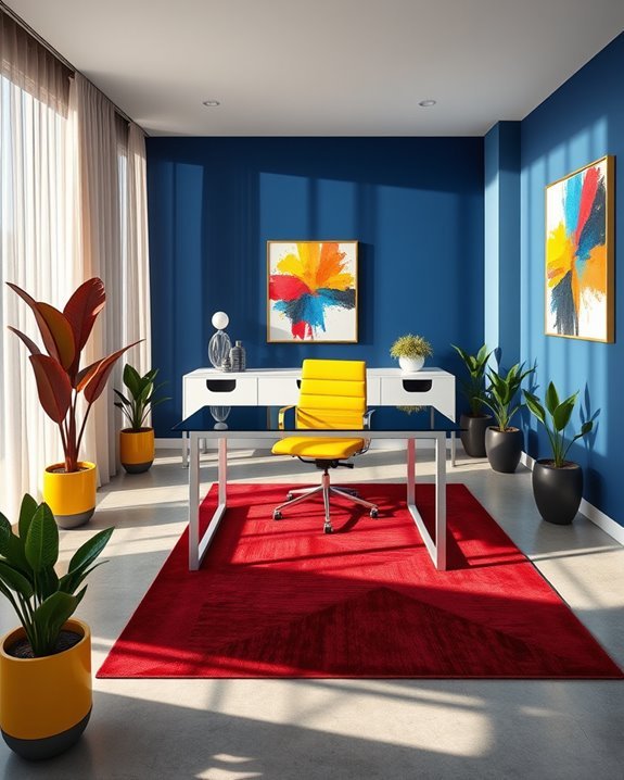 bold vibrant office transformation