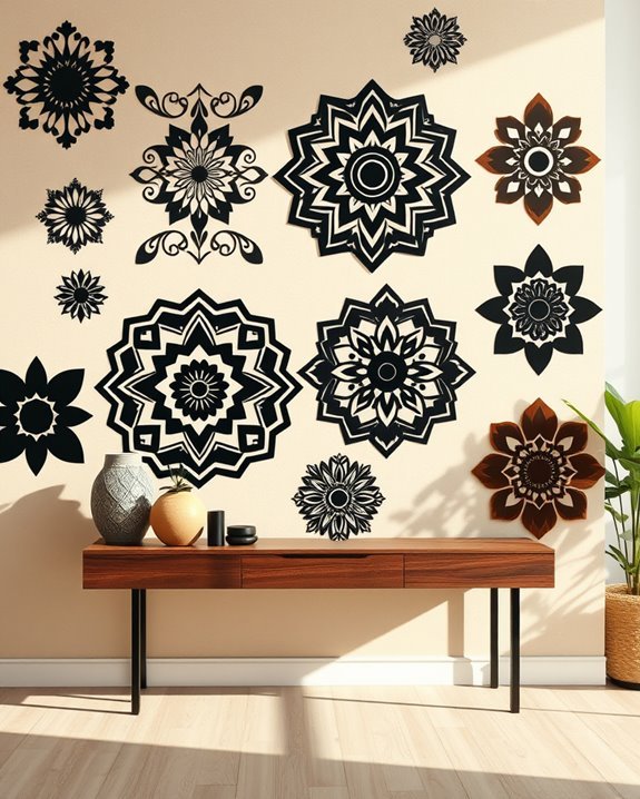 bold wall decor stencils