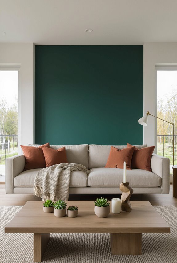 bold wallpaper accent lighting