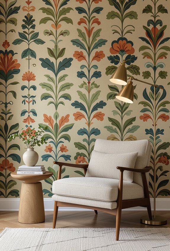 bold wallpaper anchors room