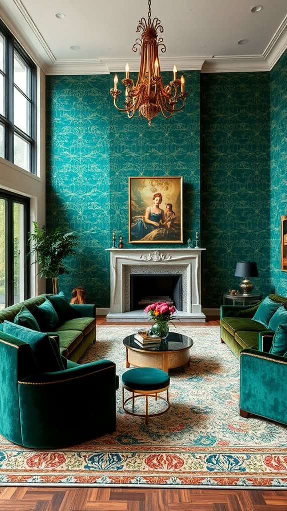 bold wallpaper creates drama