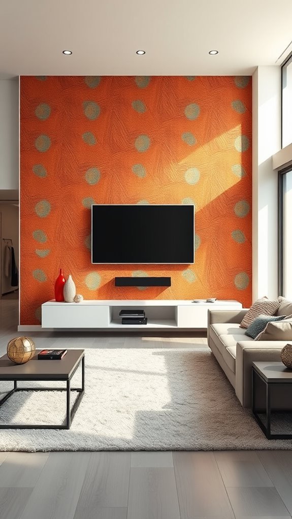 bold wallpaper for living