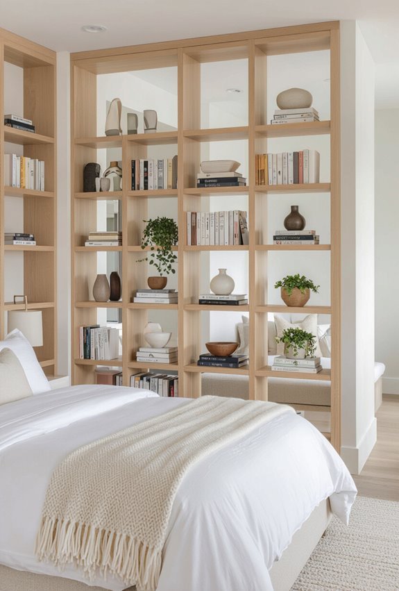 bookshelves as stylish acoustic dividers