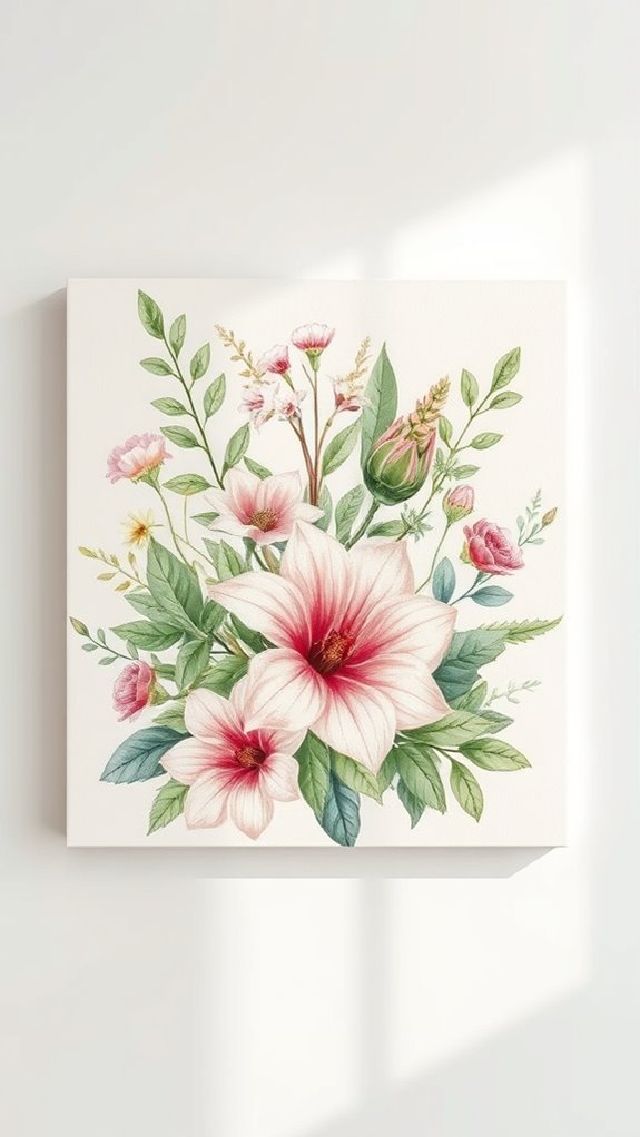 botanical art for decor