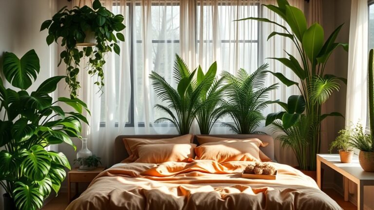 botanical bedroom plant decor
