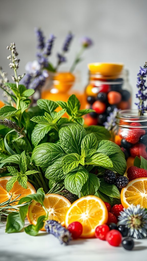 botanical cocktail presentation art