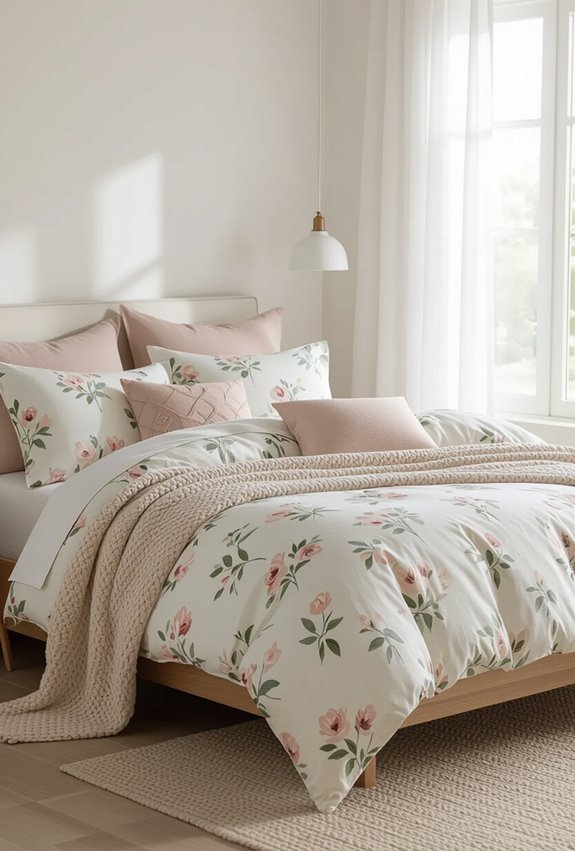 botanical floral bedding refresh