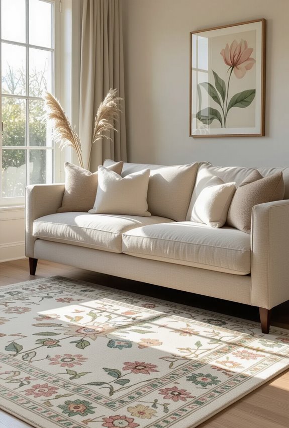 botanical florals for cozy beige