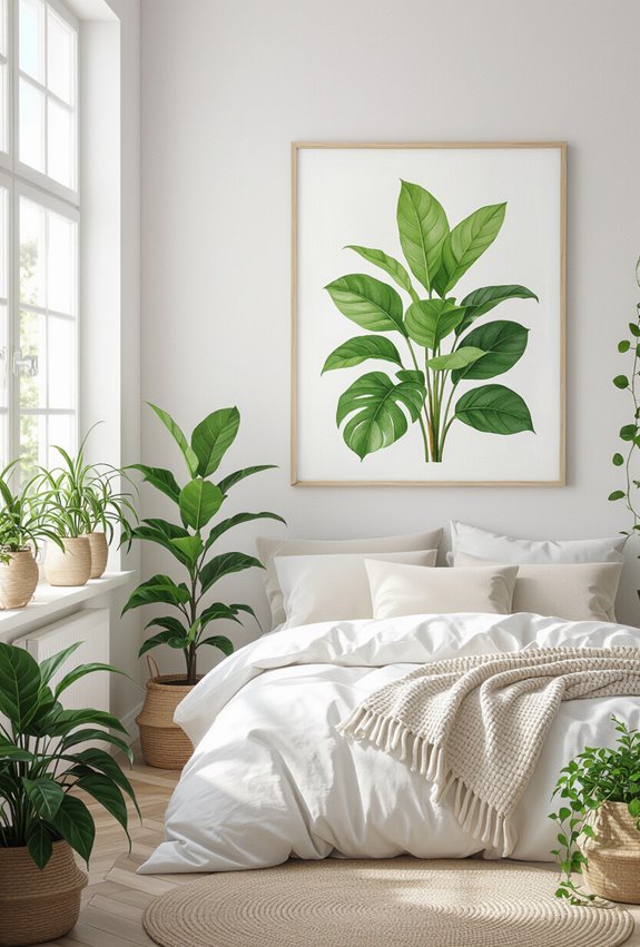 botanical prints enhance greenery