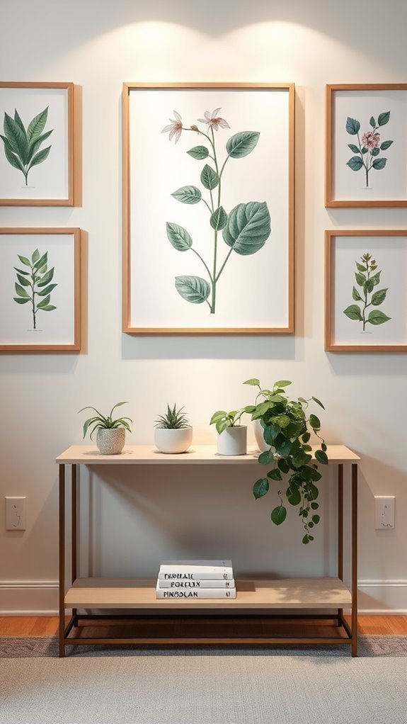 botanical prints enhance interiors