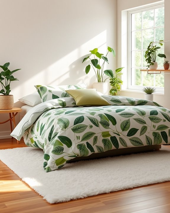 botanical prints for bedding
