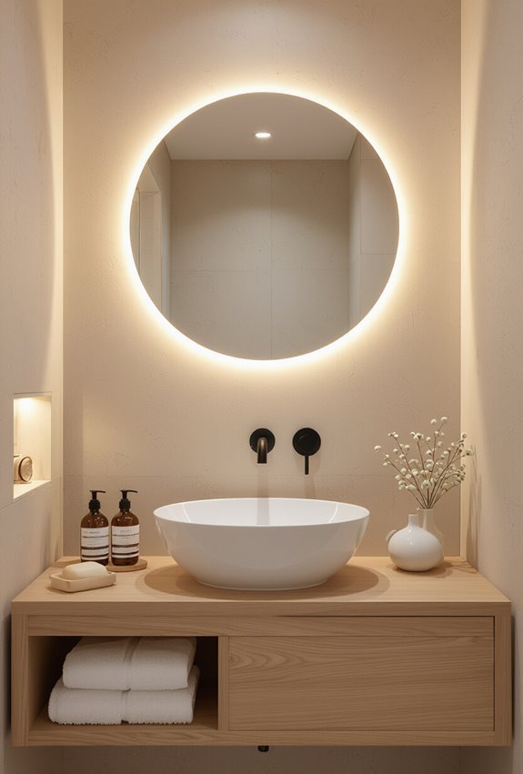 boutique bathroom ambient mood lighting