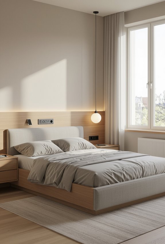 box bed with outlets