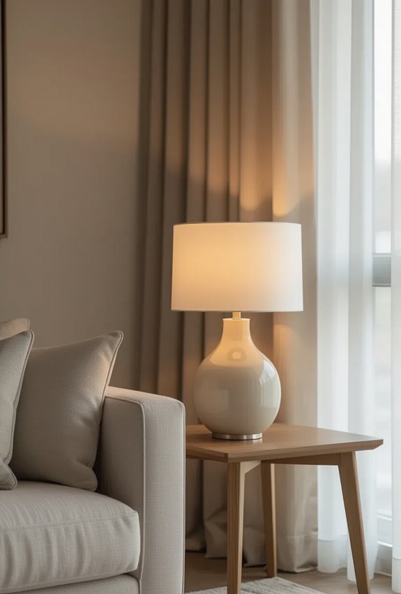 brass and ceramic table lamps