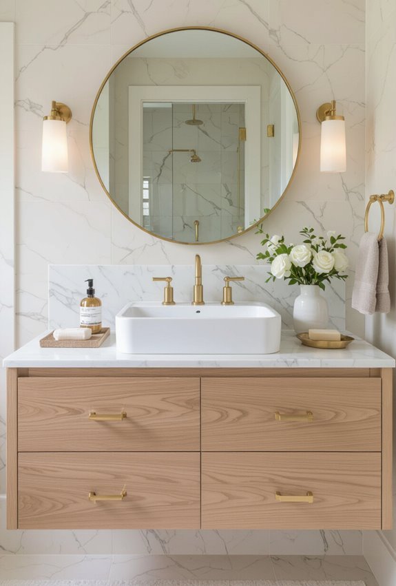 brass and gold accents