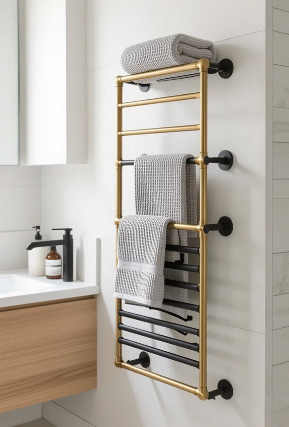 brass and matte minimal fixtures