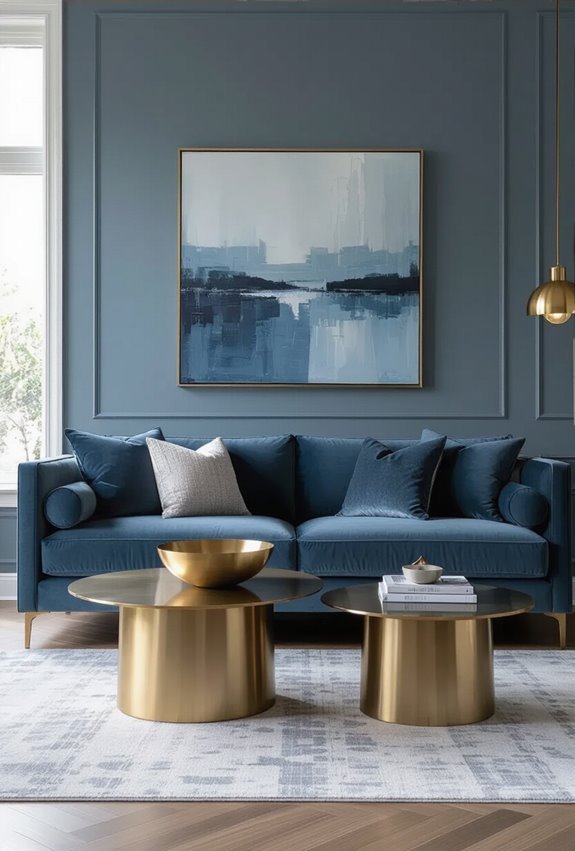 brass and mirrored luminous accents