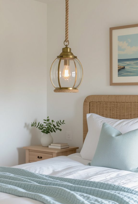 brass lanterns rope fixtures