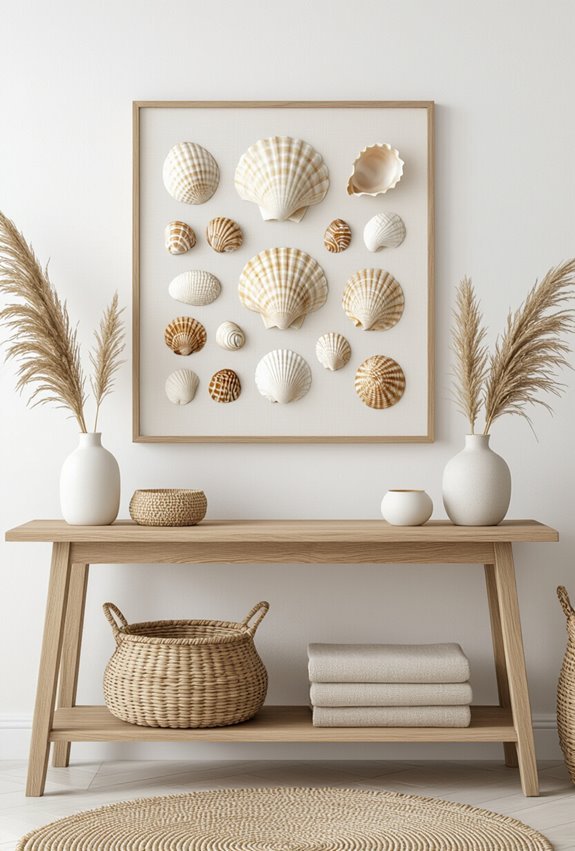 breezy coastal framed shells