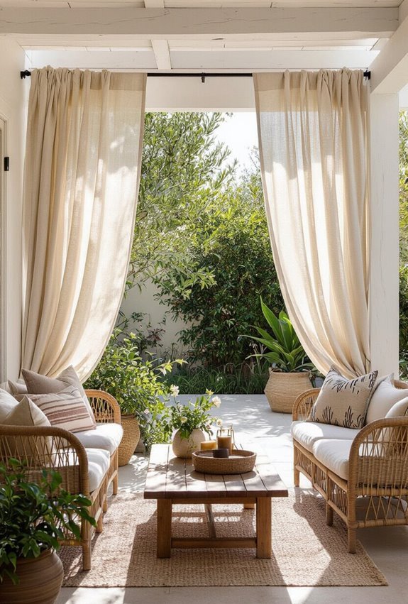 breezy linen patio privacy