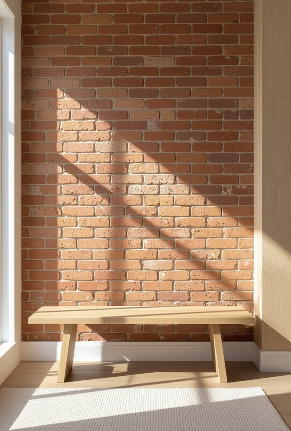brick and wood cozy contrast