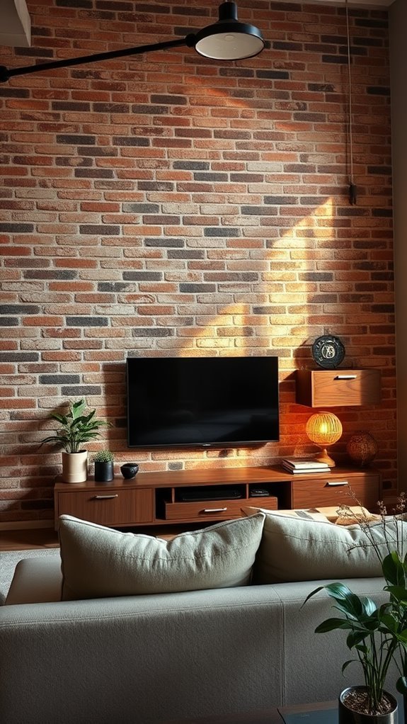 brick wall media center