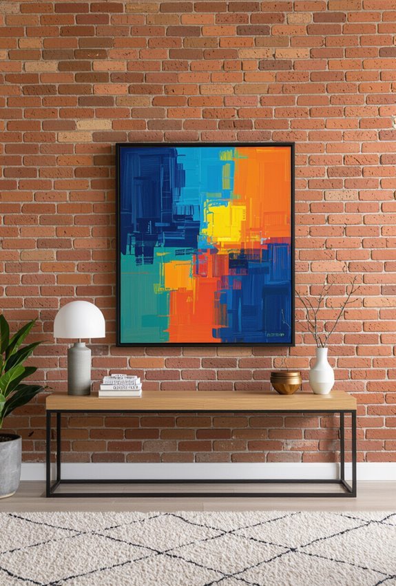 brick wall vibrant art
