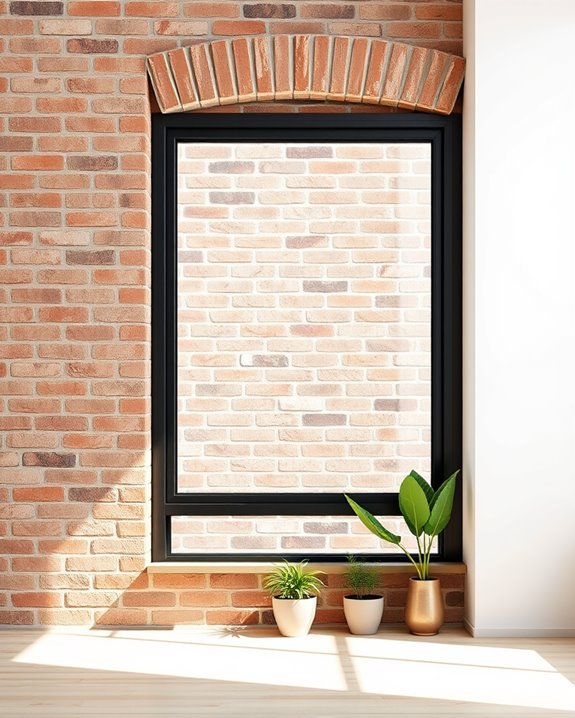brick window framing accents