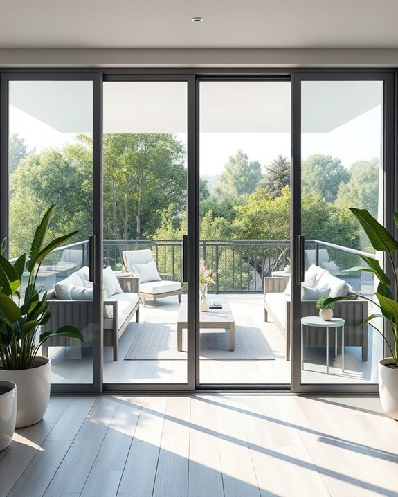 bright airy balcony connection