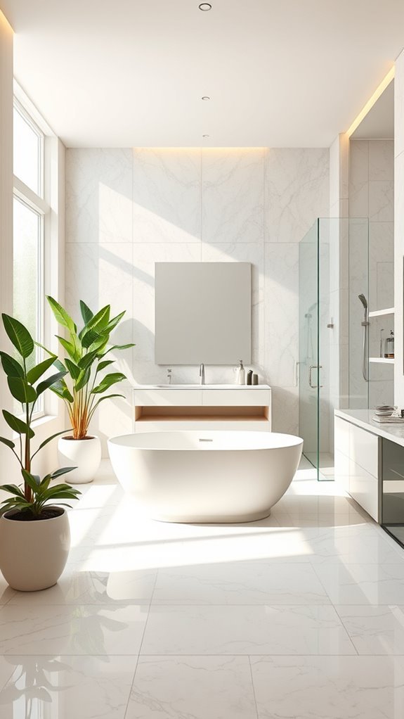 bright airy bathroom design