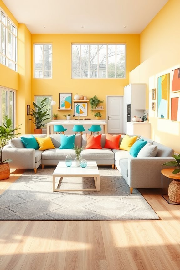 bright and cheerful decor