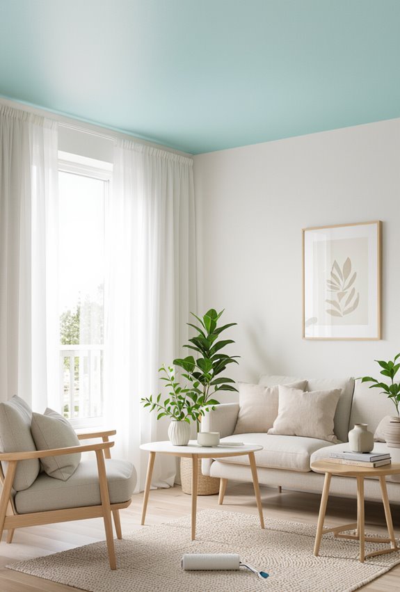 bright ceilings enhance small spaces
