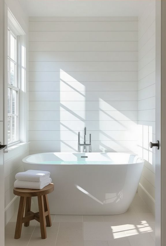 bright classic white shiplap