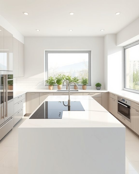 bright functional kitchen lighting