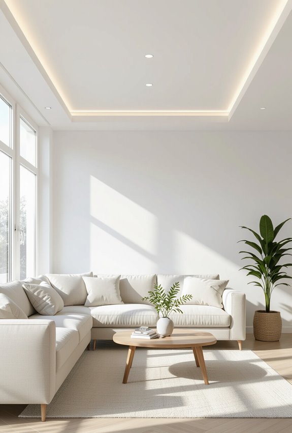 bright glossy ceilings maximize reflection