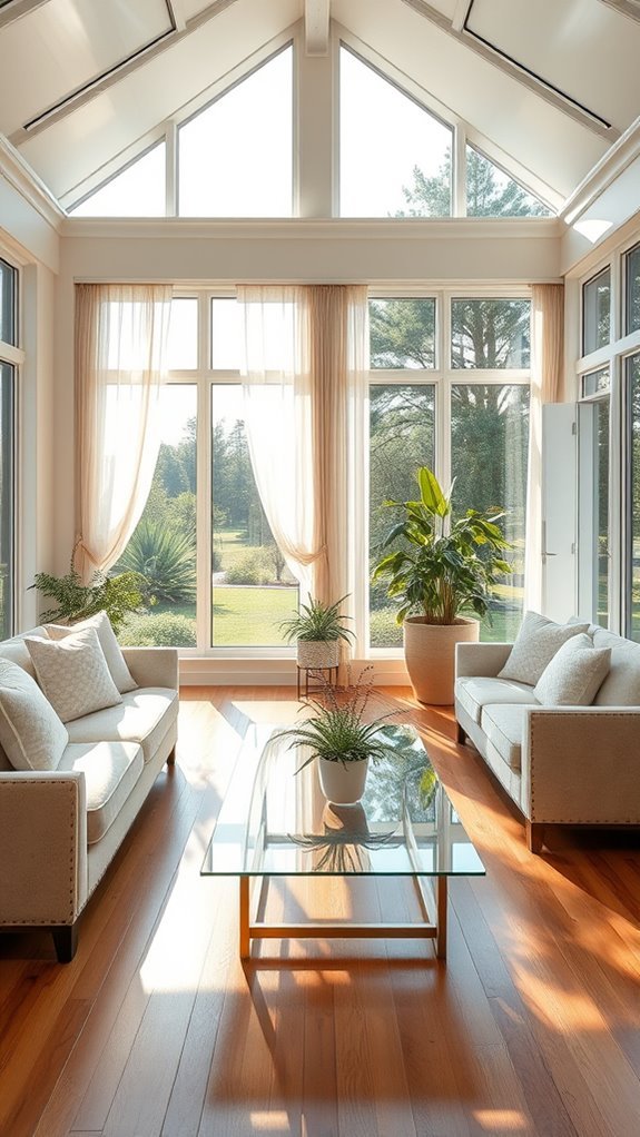 bright inviting sunroom design